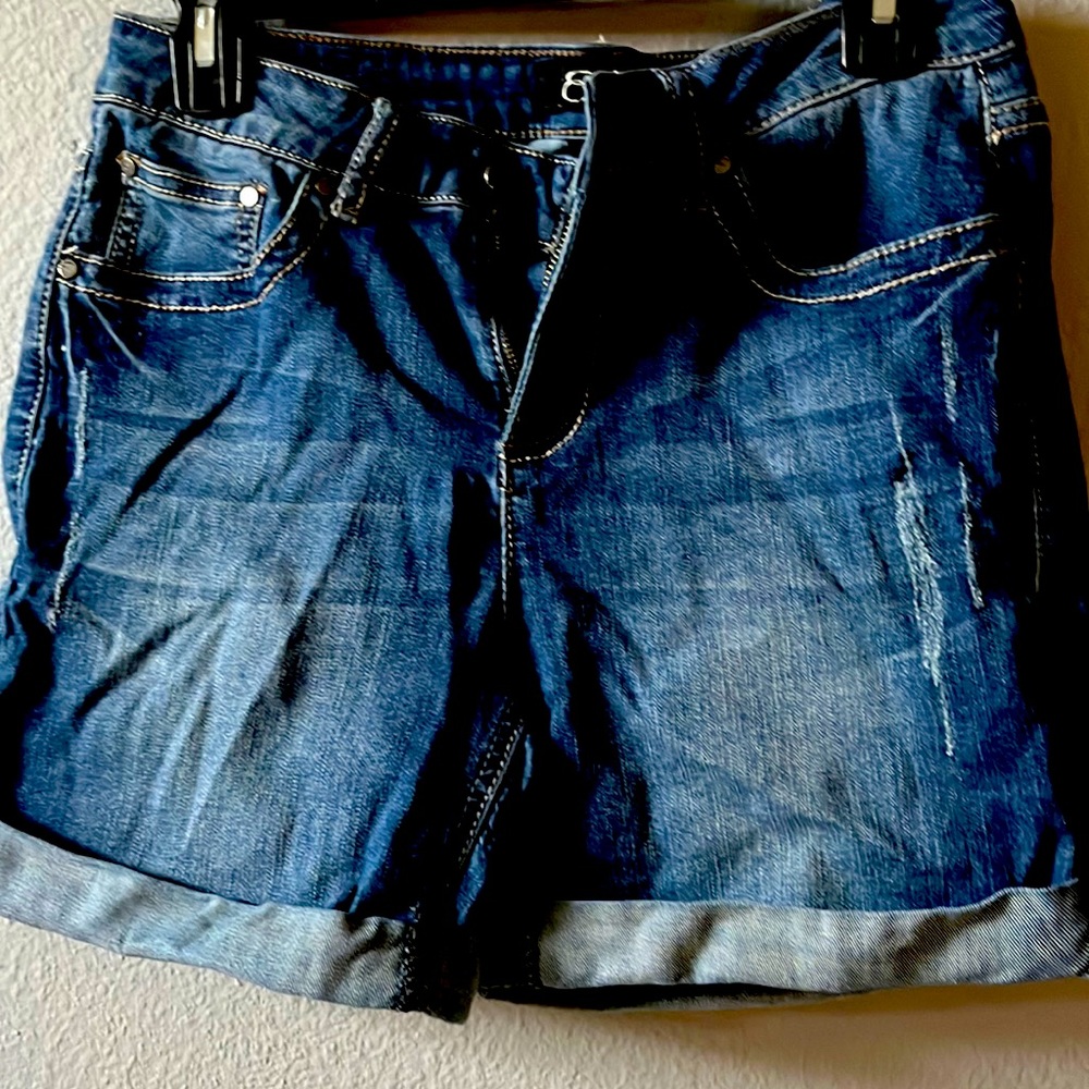 Cut off denim shorts